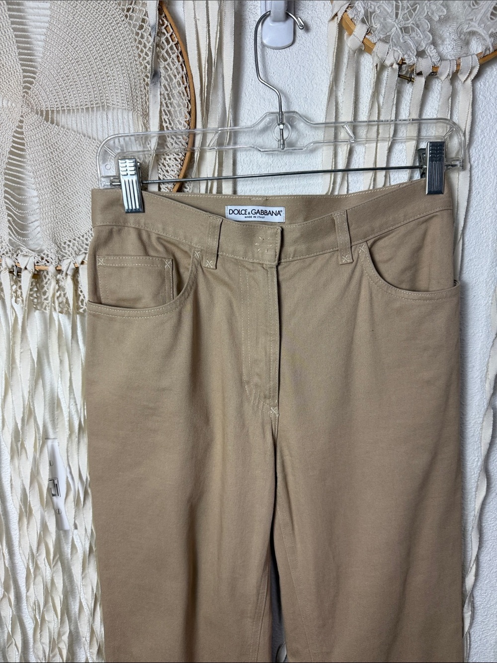 Dolce & Gabbana Tan Classic Straight Leg Cotton Blend Pant Size 38/US2 - Picture 2 of 9